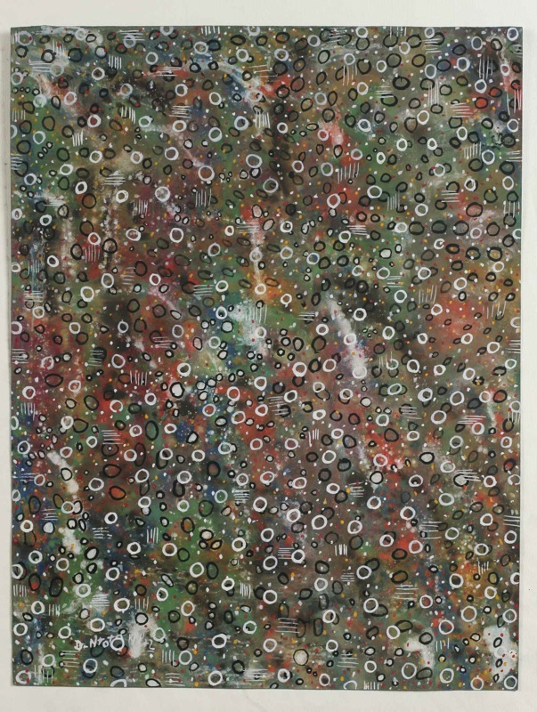 NTOTA Daniel  N TONTOLO Gouache Afrika Kongo 1972 Komposition Kreise